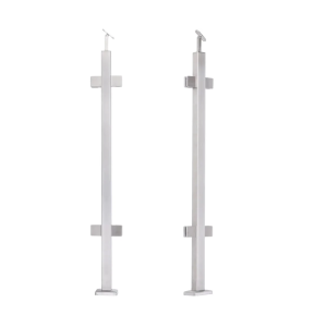 Balustradenmittelpfosten 40x40x1060/1100mm 4 Glashalter AISI 304