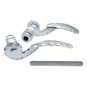 Postal – dekorativer Türdrücker verzinkt 142 mm – Komplett-Set mit Vierkant