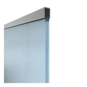 Kozza – rechteckiger Aluminium-Handlauf für Glas 12–13,52 mm, matt eloxiert, 5 m