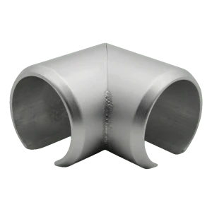 Kozza – 90° Bogen für runden Aluminiumhandlauf Ø 40 mm, matt eloxiert