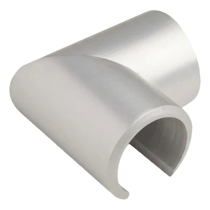 Kozza – Balustrade-Verbinder Knie 90° für Aluminiumhandlauf Ø 40 mm auf Glas 12–21,52 mm