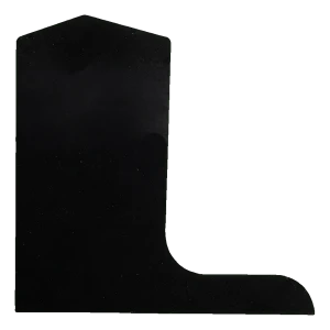 Kozza Seitenabschlusskappe links für Glasgeländerprofil L KE105 – schwarz 120 mm