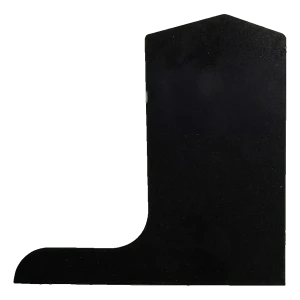 Kozza Seitenabschluss rechts für Vollglasgeländerprofil KE 105 – schwarz