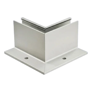 Aluminium L-Eckprofil innen für Vollglas-Ballustraden 230×120×95 mm