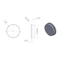 Kozza – Aluminium-Verschlusskappe für Ganzglas-Geländerprofile KE 105 schwarz 000-848 (3)