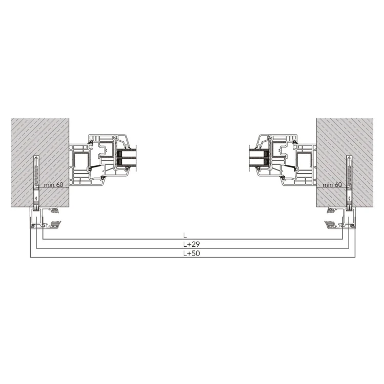 Kozza KB5000 – kompletter französischer Balkon aus Aluminium H1100 mm, flaches System, matte Eloxierung 000-850 (8)