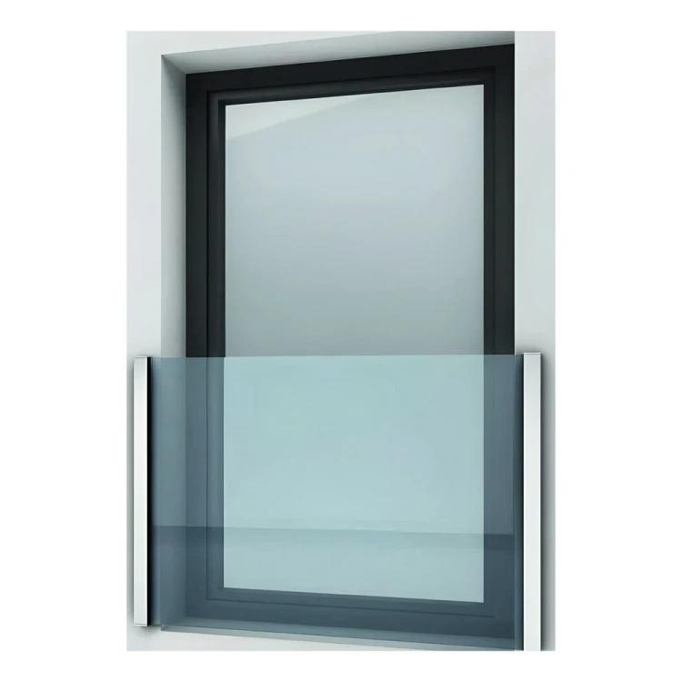 Kozza KB5000 – kompletter französischer Balkon aus Aluminium H1100 mm, flaches System, matte Eloxierung 000-850 (10)
