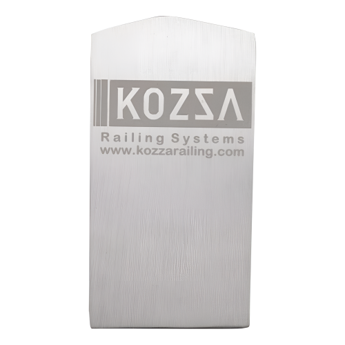 Kozza Seitenabdeckung links für Glasbalustrade U-Profil KE 100 – eloxiertes Aluminium matt 000-857 (1)