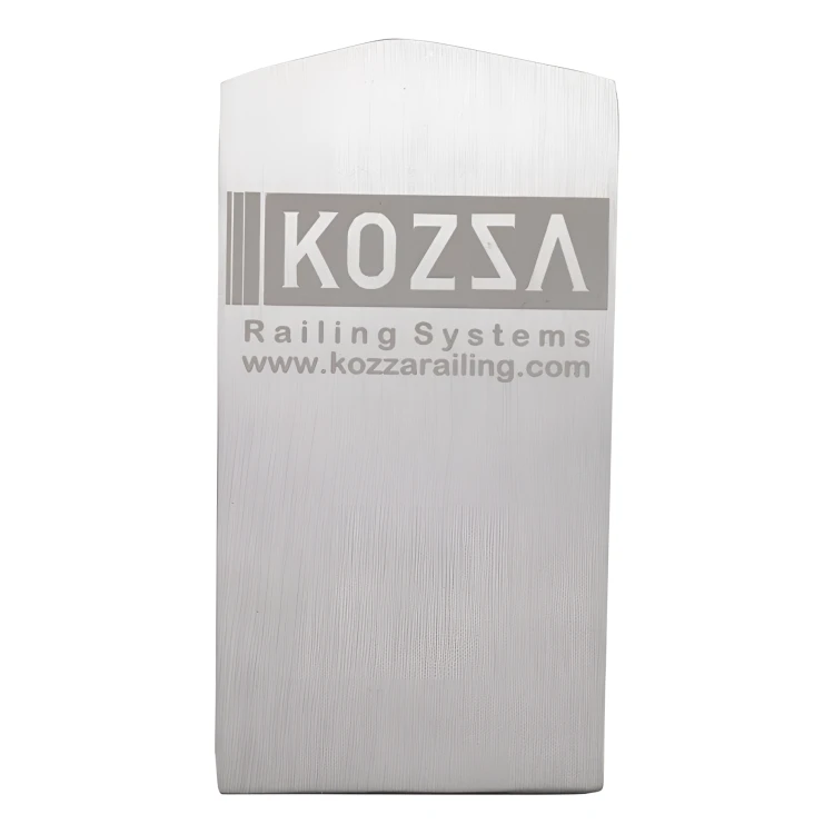 Kozza Seitenabdeckung links für Glasbalustrade U-Profil KE 100 – eloxiertes Aluminium matt 000-857 (1)