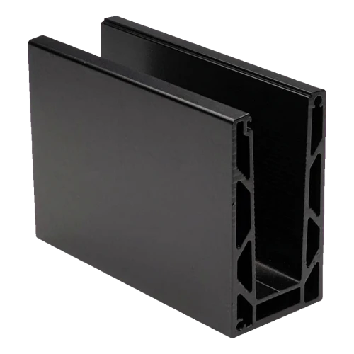 Kozza KE 100 – U-Profil für Ganzglasgeländer 5000 mm schwarz, Befestigung von oben 000-861 (1)