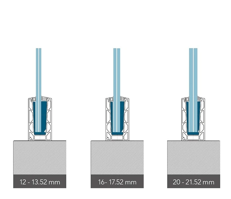 Kozza KE 100 – U-Profil für Ganzglas-Ballustraden 5000 mm dunkelgrau 000-862 (3)