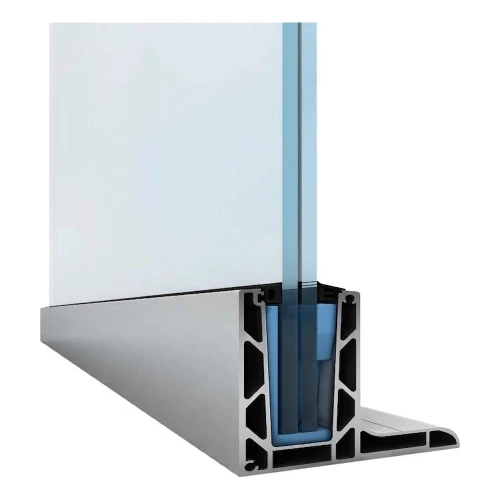 Kozza KE 105 – L-Profil aus Aluminium für Vollglas-Geländer 5000 mm 000-871 (1)