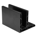Kozza KE 105 – Aluminium-L-Profil für vollverglaste Geländer 5000 mm schwarz 000-872 (1)