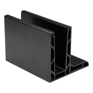 Kozza KE 105 – Aluminium-L-Profil für vollverglaste Geländer 5000 mm schwarz