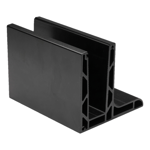 Kozza KE 105 – Aluminium-L-Profil für vollverglaste Geländer 5000 mm schwarz 000-872 (1)