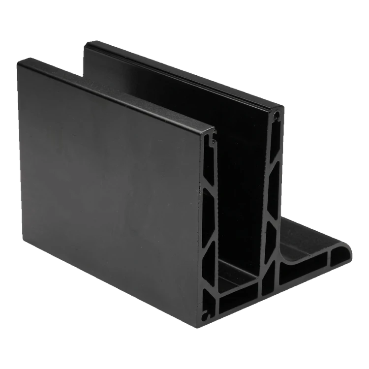 Kozza KE 105 – Aluminium-L-Profil für vollverglaste Geländer 5000 mm schwarz 000-872 (1)