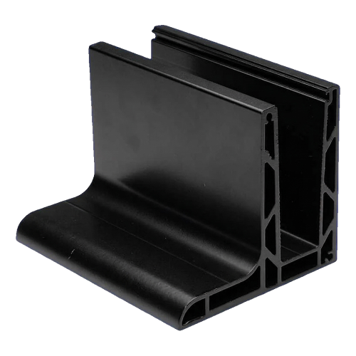 Kozza KE 105 – Aluminium-L-Profil für vollverglaste Geländer 5000 mm schwarz 000-872 (2)