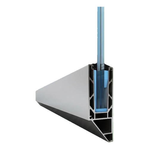 Kozza KE 120 – U-Profil für Vollglasgeländer 5000 mm, seitliche Befestigung 000-877 (1)