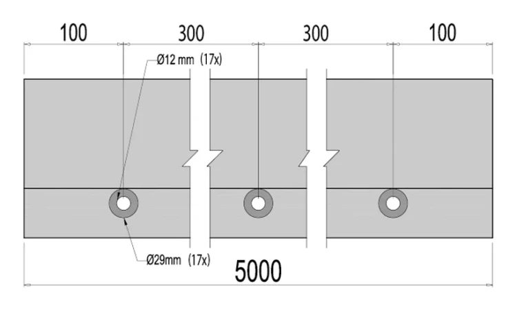 Kozza KE 120 – U-Profil für Vollglasgeländer 5000 mm, seitliche Befestigung 000-877 (7)