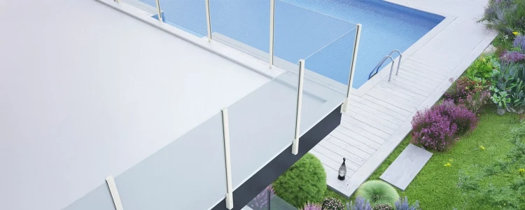 Eckpfosten Balustrade 45x45x1283mm Glas 8,72mm dunkelgrau Kozza KR7500 000-890 (10)