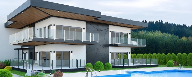 Eckpfosten Balustrade 45x45x1283mm Glas 8,72mm dunkelgrau Kozza KR7500 000-890 (11)