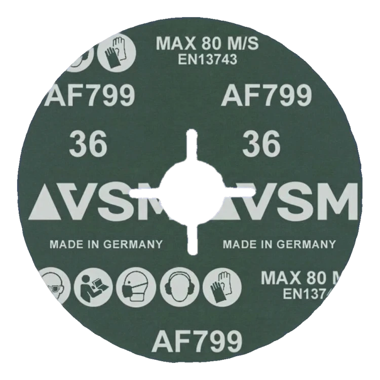 PFERD Actirox AF799 – Keramik-Faserscheibe 125 mm P36 für Stahl und INOX 000-891 (2)