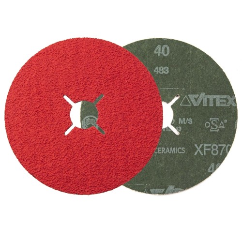 PFERD – Keramik-Fiberscheibe XF870 125 mm P40 (Verpackung 5 Stück) 000-930 (1)