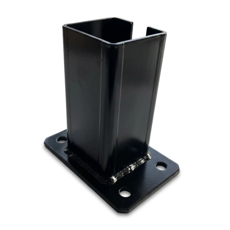 Pfostenbasis für Zaunpfosten 80x80 mm 8 mm schwarz 000-786 (1)