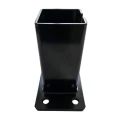 Pfostenbasis für Zaunpfosten 80x80 mm 8 mm schwarz 000-786 (3)