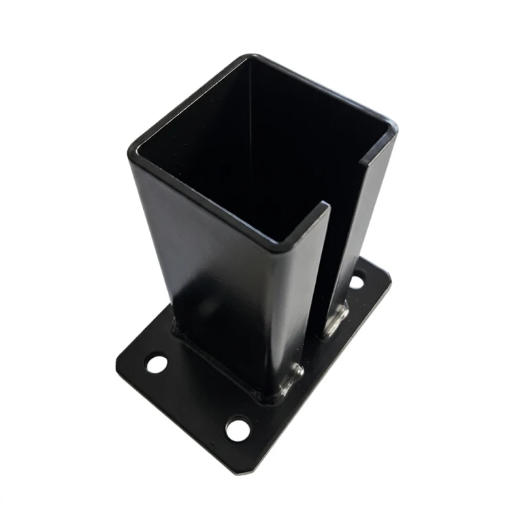 Pfostenbasis für Zaunpfosten 80x80 mm 8 mm schwarz 000-786 (4)