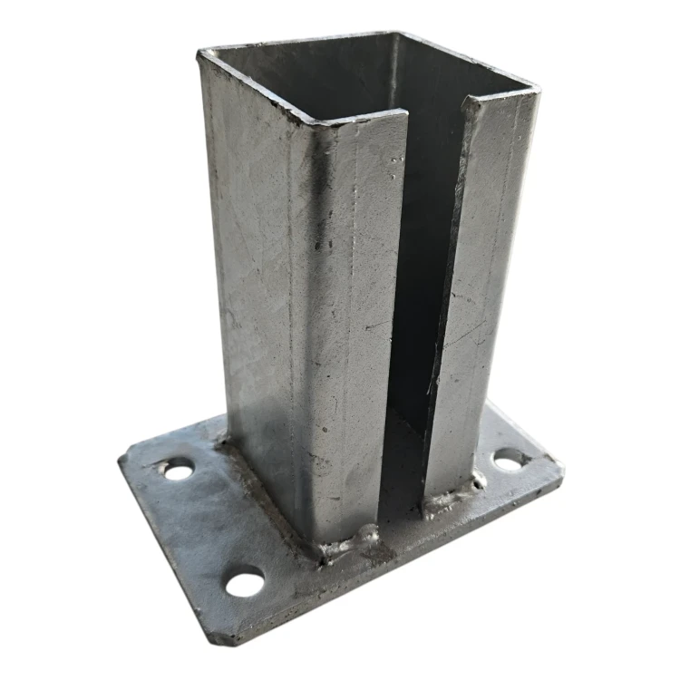 Fundament für Zaunpfosten 80x80 mm 8 mm verzinkt 000-785 (2)