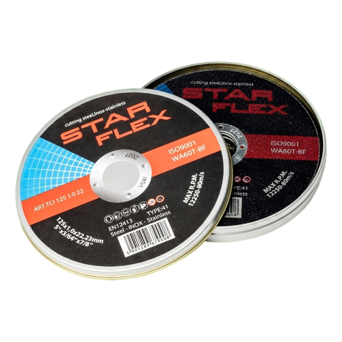 Starflex – Trennscheiben-Set für Stahl und Edelstahl 125×1,0 mm (10 Stück) 000-950 (1)