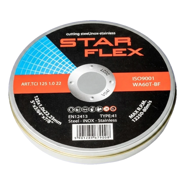 Starflex – Trennscheiben-Set für Stahl und Edelstahl 125×1,0 mm (10 Stück) 000-950 (3)