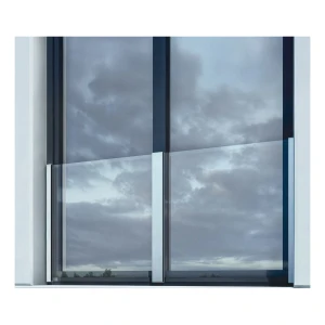 Kozza KB5100 – kompletter französischer Aluminiumbalkon H1100 mm, Glas 10–11,52 mm, matt eloxiert