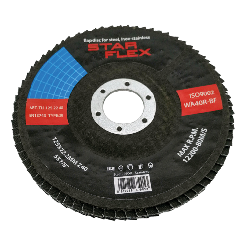 Star Flex – Zirkon-Lamellenscheibe T29 125 mm Körnung 40 für Edelstahl 000-975 (1)