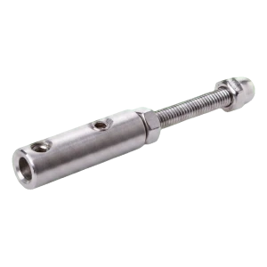 Halterung für Seil Ø 4–6 mm für Geländer – Flächenmontage, Edelstahl AISI 304, satiniert