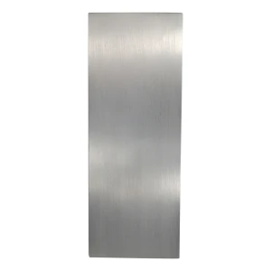 Kozza Aluminium-Seitenabschluss für Glasgeländer U-Profil – satiniert 121×45 mm