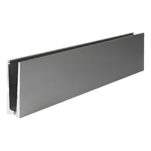 Kozza U-Profil aus Aluminium für rahmenlose Glasgeländer 5000 mm – Montage von oben, satiniert