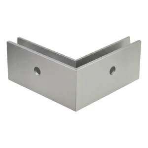 PSG Außeneck-U-Profil für rahmenlose Glasgeländer 200×119×47 mm – seitliche Befestigung