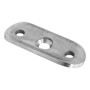 Handlaufmontageplatte 42,4 mm – Edelstahl AISI 304, satiniert, 64×24×4 mm