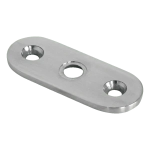 Montageplatte für Flachhandlauf 64×24×4 mm – Edelstahl AISI 304 satiniert