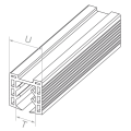 PSG Dichtung für aufgesetzte Glashalter 20–21,5 mm – Profil 24×24 mm, L=2500 mm 001-077 (2)