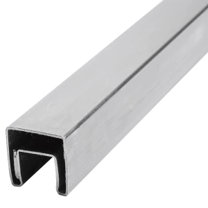 PSG Glasauflagehandlauf 40x40 mm AISI 304 Satin – 2500 mm