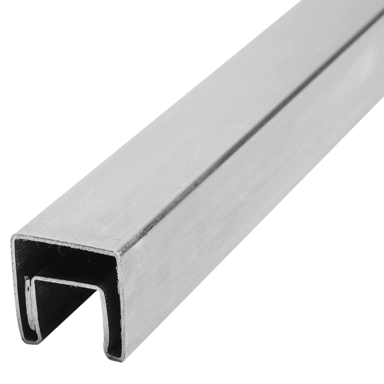 PSG Glasauflagehandlauf 40x40 mm AISI 304 Satin – 2500 mm 001-082 (1)