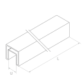 PSG Glasauflagehandlauf 40x40 mm AISI 304 Satin – 2500 mm 001-082 (2)