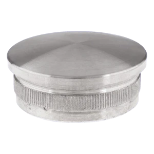 Konvexer Rohrstopfen zum Einschlagen für Geländerrohr 48,3 mm – Edelstahl AISI 304 satiniert