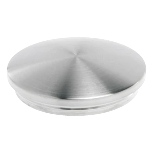 Gewölbte Einschlagkappe für Geländerrohr Ø42,4 mm – Edelstahl AISI 304 satiniert