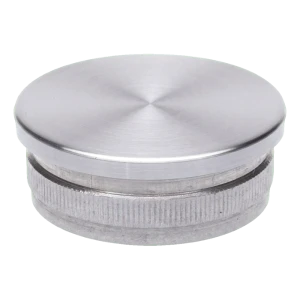 Kugelförmige Rohrabschlusskappe zum Einschlagen für Handlaufrohr 42,4 mm – Edelstahl AISI 304 satiniert