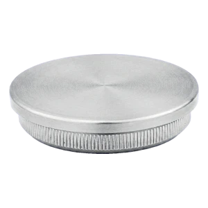 Flacher Einschlagstopfen für Geländerrohr Ø42,4 mm AISI 304 satiniert