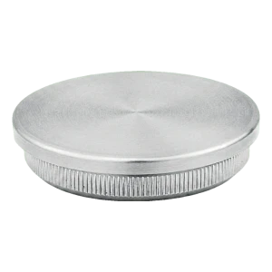 Flache Einschlagkappe für Geländerrohr 48,3 mm, Edelstahl AISI 304 satiniert